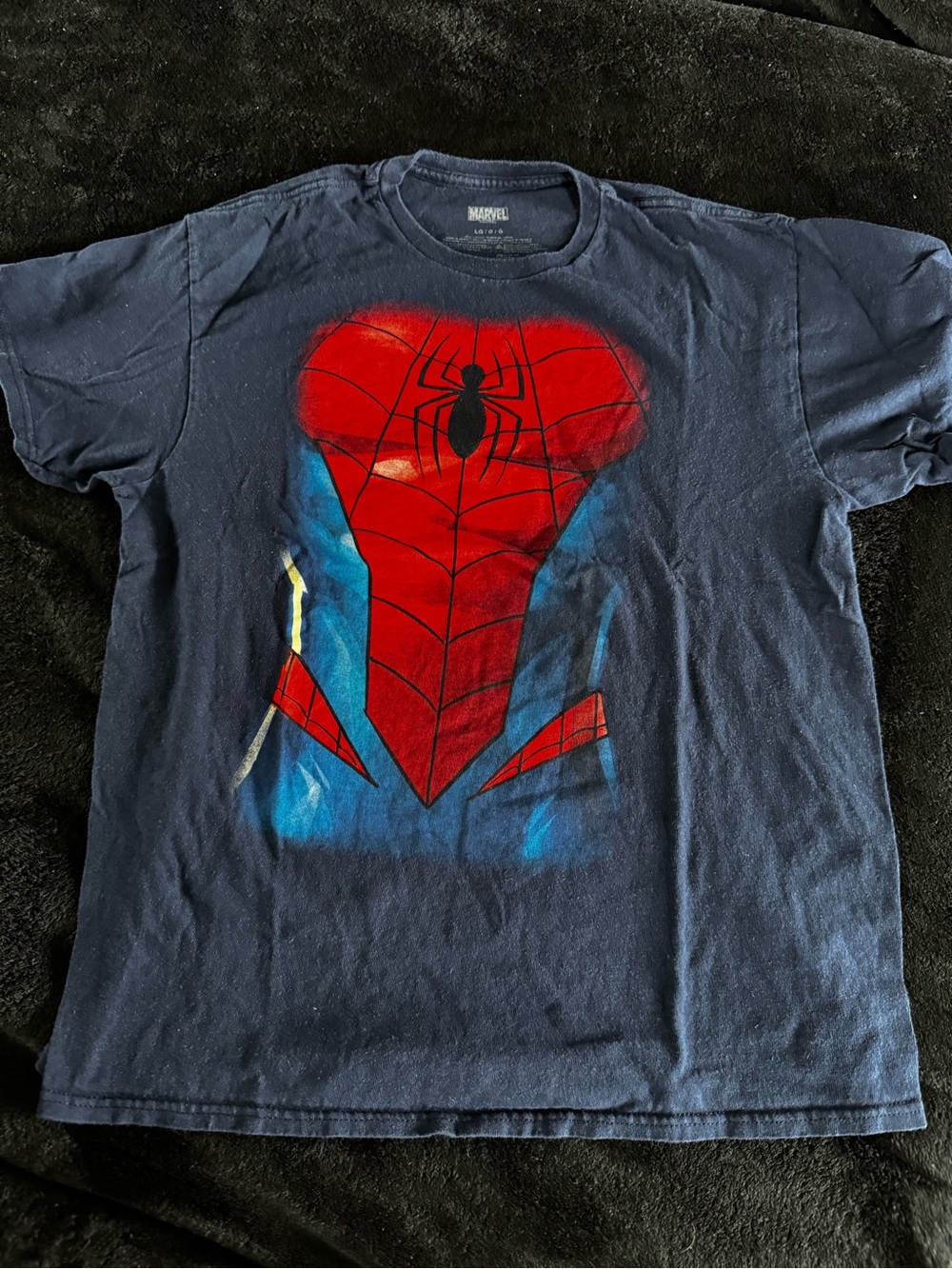 Marvel Navy Logo Tee - White Printed Branding
